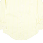 ROYAL KNIGHT Mens Yellow Shirt L Classic Cotton Blend Long Sleeve Formal Button
