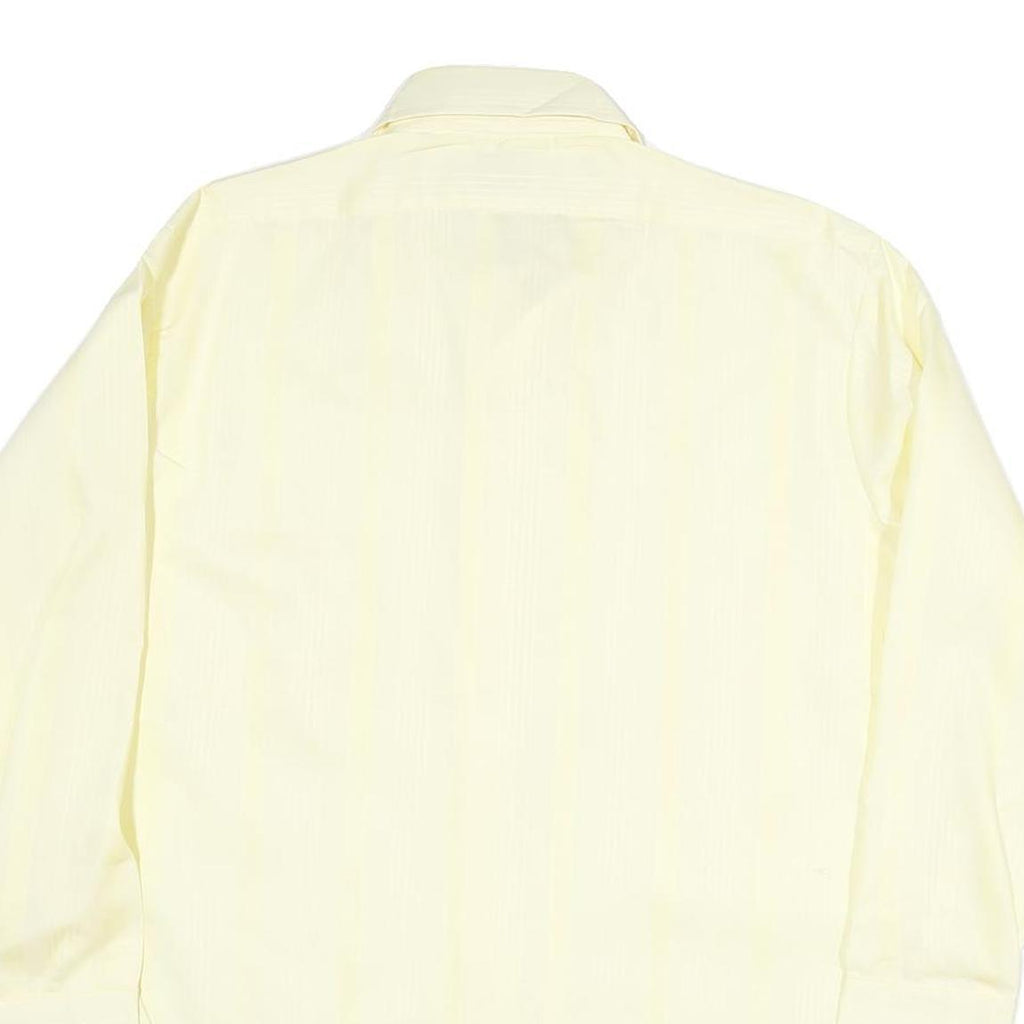ROYAL KNIGHT Mens Yellow Shirt L Classic Cotton Blend Long Sleeve Formal Button