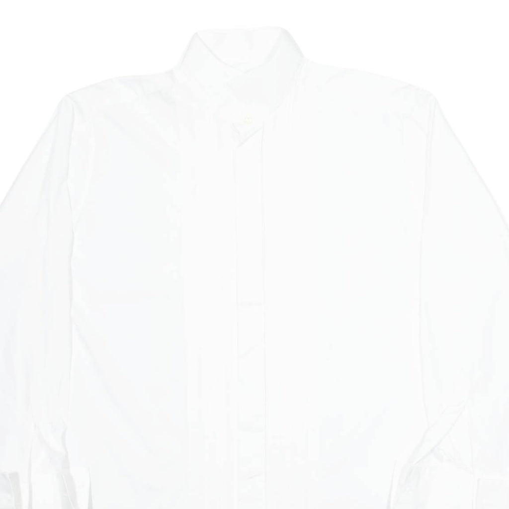 L.HUBSCHES Mens Plain Shirt White Long Sleeve XL