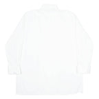 L.HUBSCHES Mens Plain Shirt White Long Sleeve XL