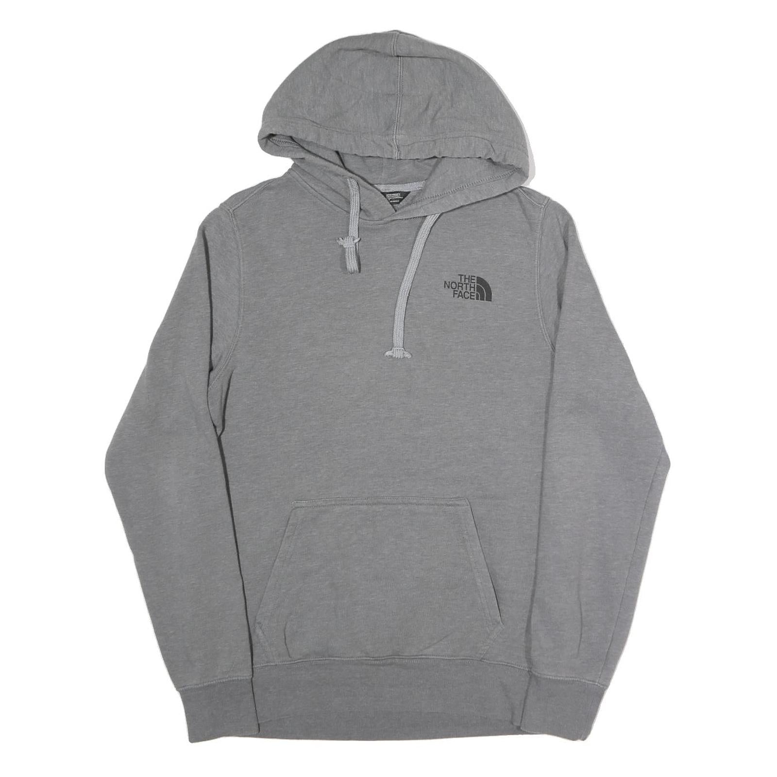THE NORTH FACE Mens Grey Hoodie M Cotton Blend Casual Pullover Sweatshirt