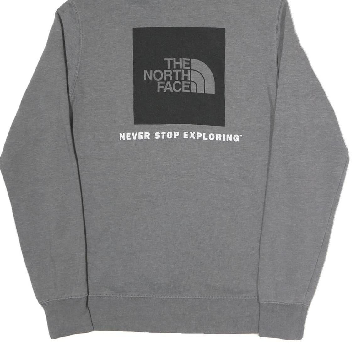 THE NORTH FACE Mens Grey Hoodie M Cotton Blend Casual Pullover Sweatshirt