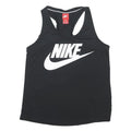 NIKE Womens Black & White Graphic Vest M Racerback Cotton Blend Casual
