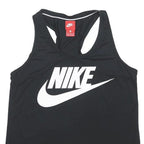 NIKE Womens Black & White Graphic Vest M Racerback Cotton Blend Casual