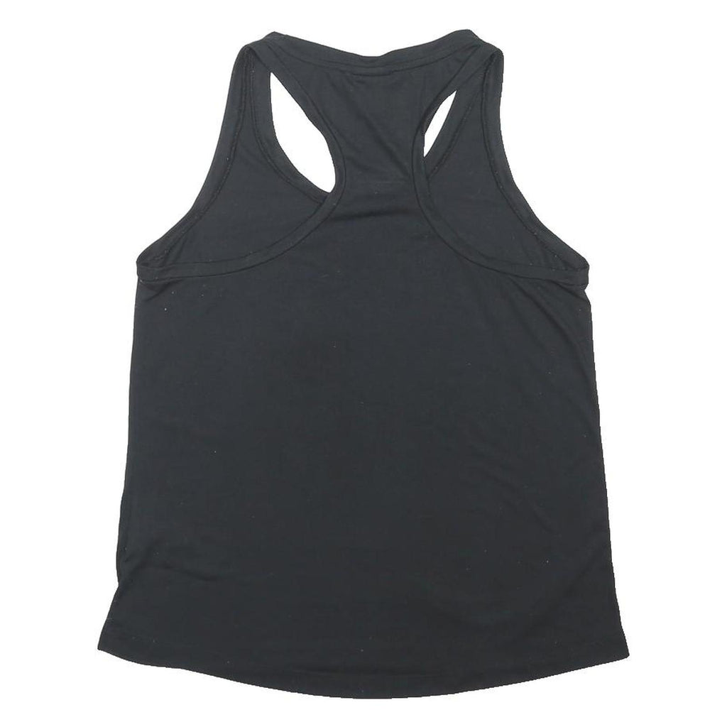 NIKE Womens Black & White Graphic Vest M Racerback Cotton Blend Casual
