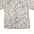 WOOLRICH Mens Beige Patterned Cotton Blend Shirt L Casual Summer Style