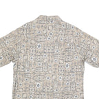 WOOLRICH Mens Beige Patterned Cotton Blend Shirt L Casual Summer Style