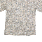 WOOLRICH Mens Beige Patterned Cotton Blend Shirt L Casual Summer Style