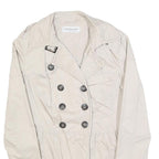 CLOCKHOUSE Womens Cream Button Jacket S Cotton Blend Classic Lightweight