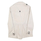 CLOCKHOUSE Womens Cream Button Jacket S Cotton Blend Classic Lightweight