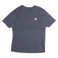 CARHARTT Mens Blue Pocket T-Shirt L Short Sleeve Crew Neck Classic Cotton