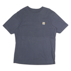 CARHARTT Mens Blue Pocket T-Shirt L Short Sleeve Crew Neck Classic Cotton