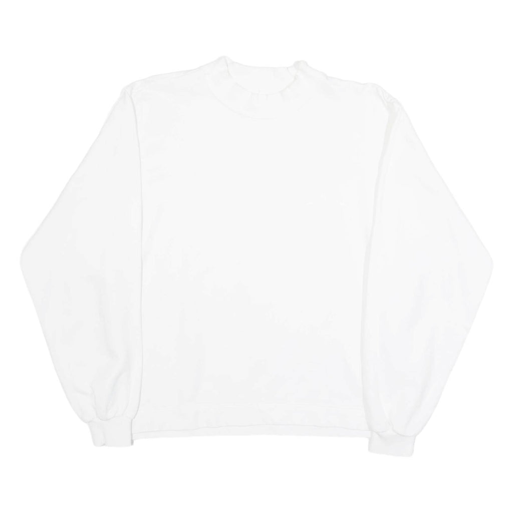 BENGER SPORTSWEAR Mens Sweatshirt White Crew Neck L