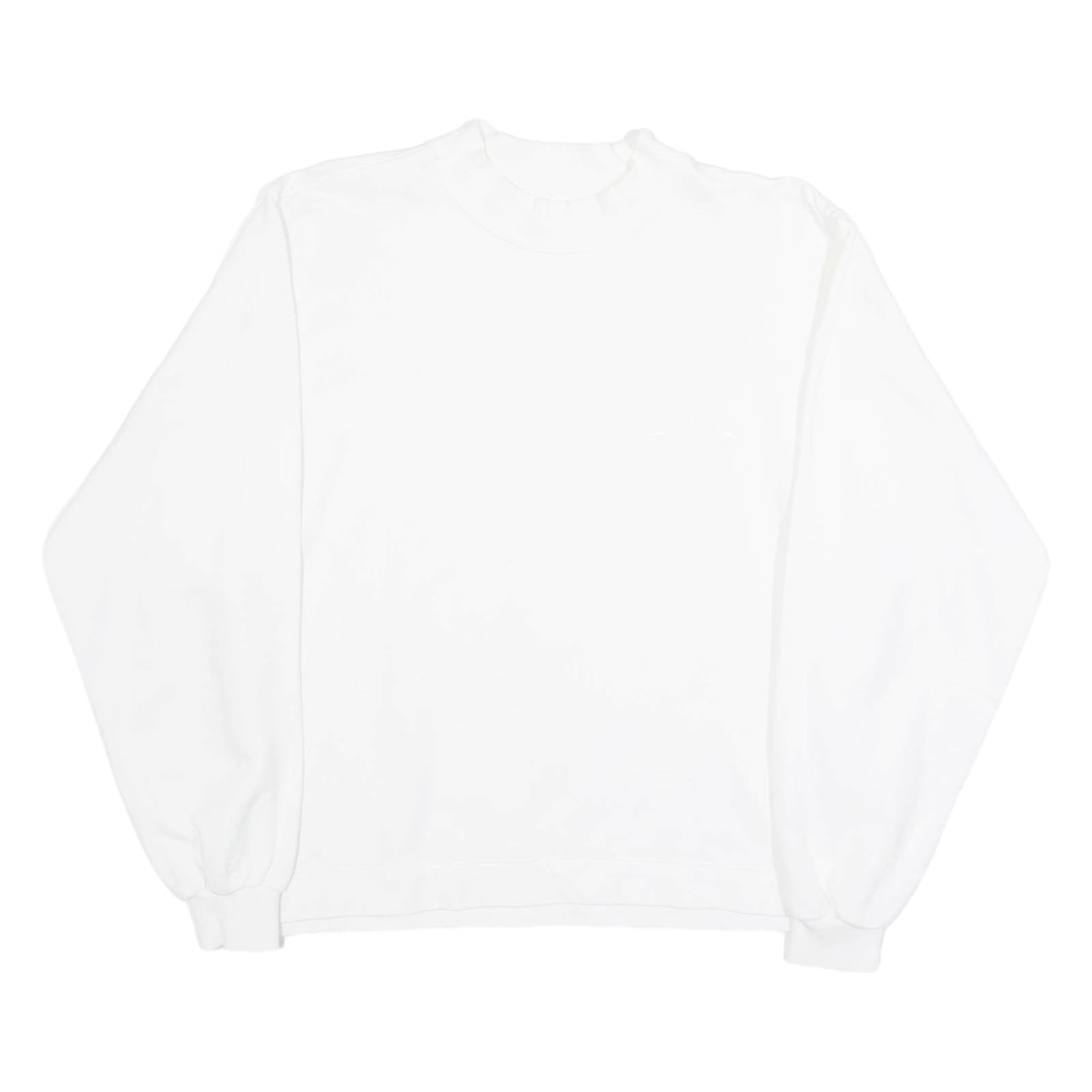BENGER SPORTSWEAR Mens Sweatshirt White Crew Neck L