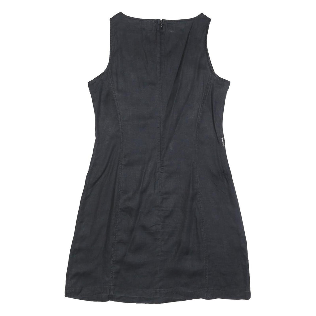 ARMANI JEANS Womens Black Sleeveless Mini Dress Size UK 12 Classic Summer Wear