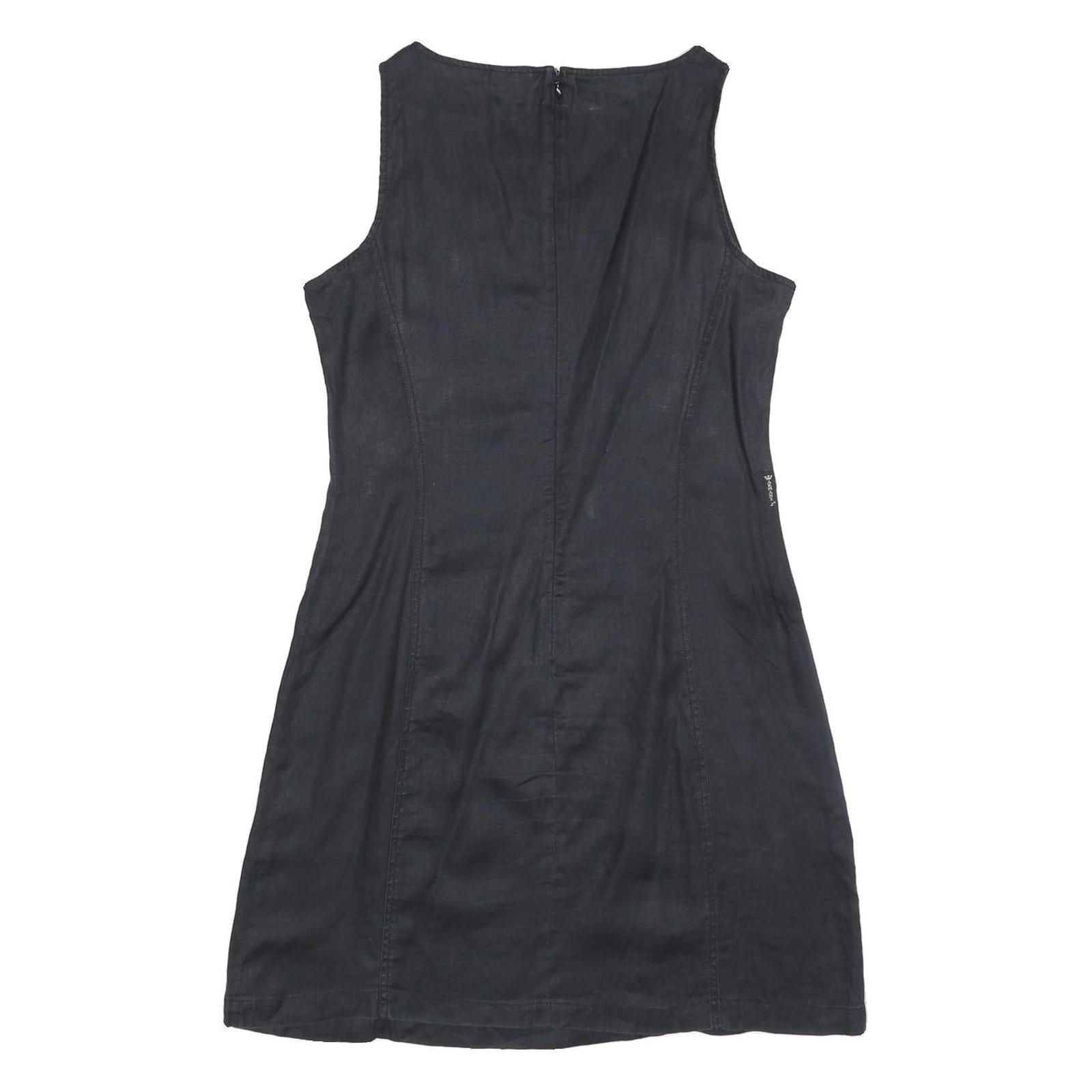 ARMANI JEANS Womens Black Sleeveless Mini Dress Size UK 12 Classic Summer Wear