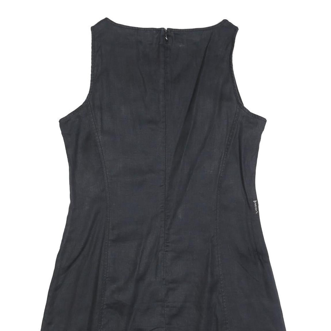 ARMANI JEANS Womens Black Sleeveless Mini Dress Size UK 12 Classic Summer Wear