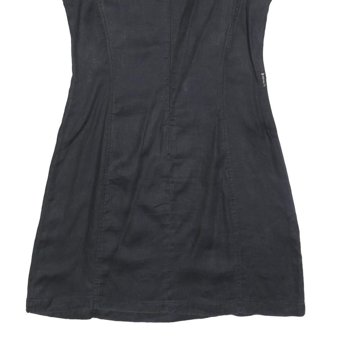 ARMANI JEANS Womens Black Sleeveless Mini Dress Size UK 12 Classic Summer Wear