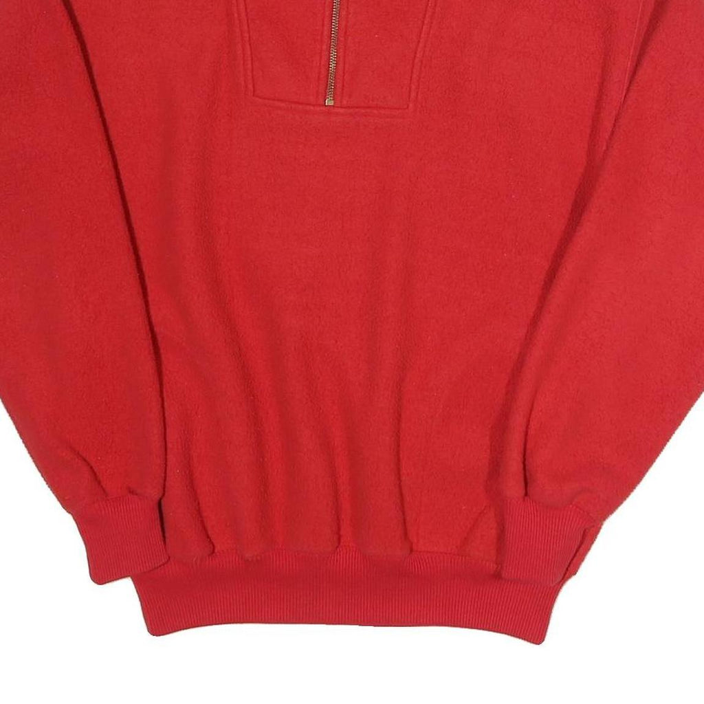 BUCKINGHAM Mens Red Plain Pullover Jumper Crew Neck Polyester M Casual Warm