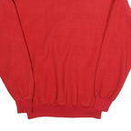 BUCKINGHAM Mens Red Plain Pullover Jumper Crew Neck Polyester M Casual Warm