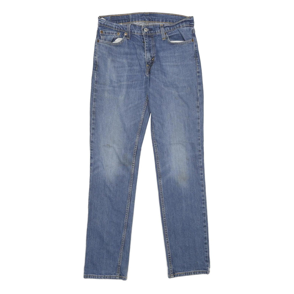 LEVI'S 511 Slim Mens Jeans Blue Slim Straight Denim Medium W30 L32 Zip Casual