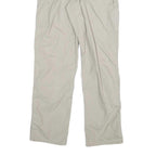CARHARTT Mens Cotton Blend Relaxed Beige Trousers W32 L34 Workwear Zip Closure