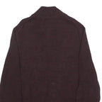 CALVIN KLEIN JEANS Mens Maroon Plain Pullover Half Zip Cotton Jumper M