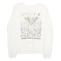 MIGHTYFINE Mens White Woodstock Graphic Crew Neck L Cotton Sweatshirt