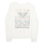 MIGHTYFINE Mens White Woodstock Graphic Crew Neck L Cotton Sweatshirt