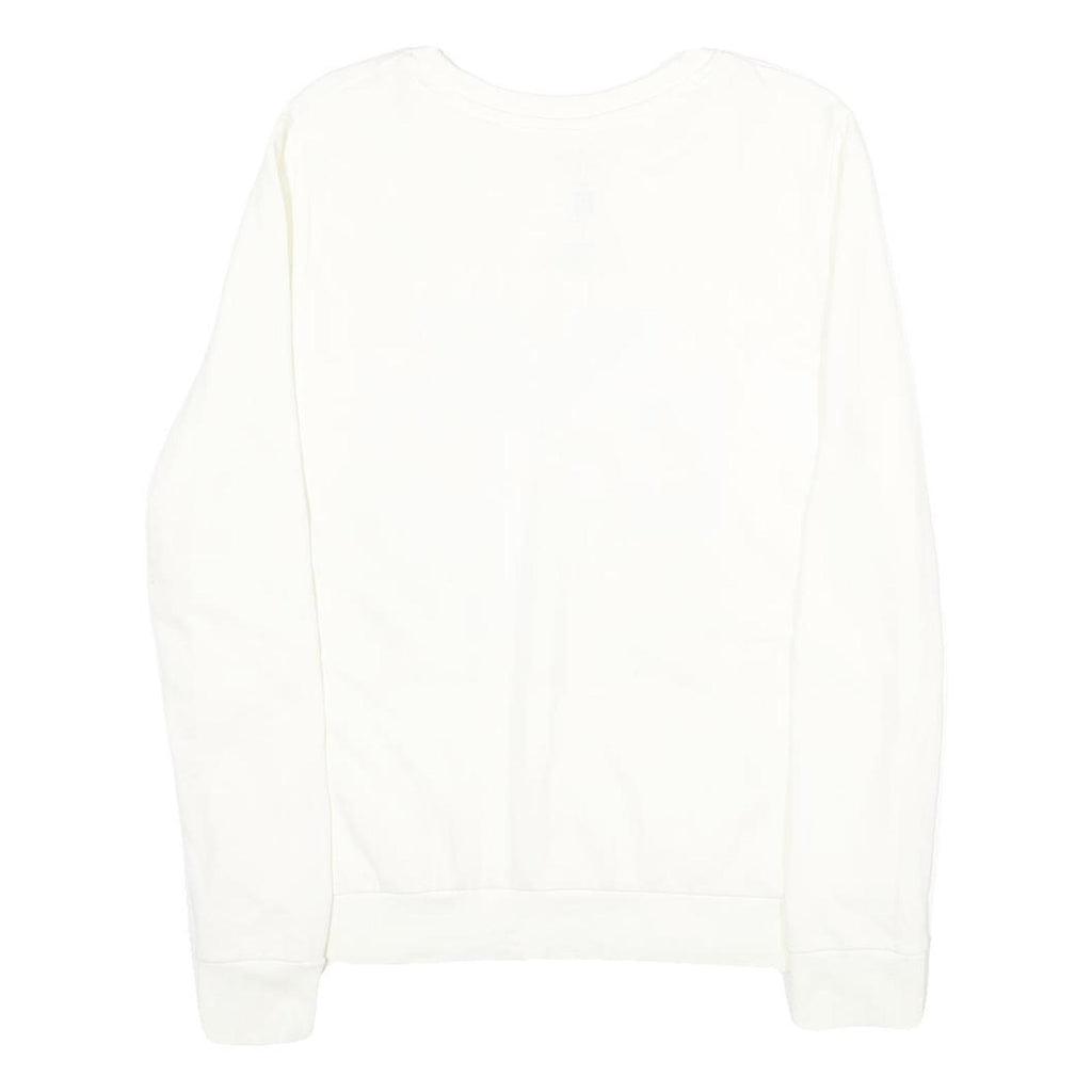 MIGHTYFINE Mens White Woodstock Graphic Crew Neck L Cotton Sweatshirt