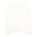 MIGHTYFINE Mens White Woodstock Graphic Crew Neck L Cotton Sweatshirt