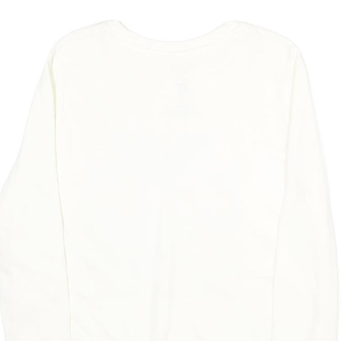 MIGHTYFINE Mens White Woodstock Graphic Crew Neck L Cotton Sweatshirt