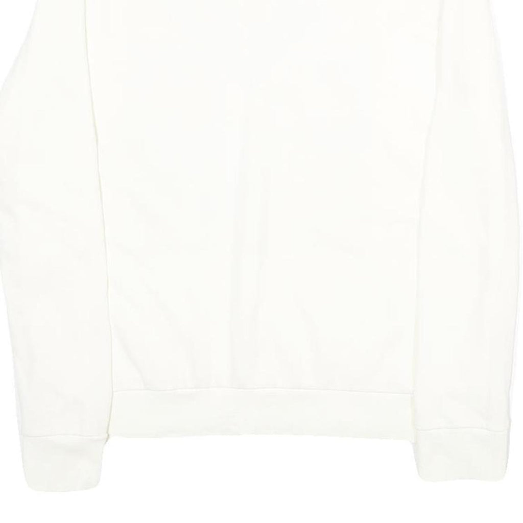 MIGHTYFINE Mens White Woodstock Graphic Crew Neck L Cotton Sweatshirt