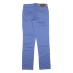 POLO RALPH LAUREN Womens Cotton Blend Blue Slim Straight Trousers W28 L30