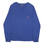 POLO RALPH LAUREN Mens Blue & Orange Long Sleeve Crew Neck Pocket T-Shirt XL