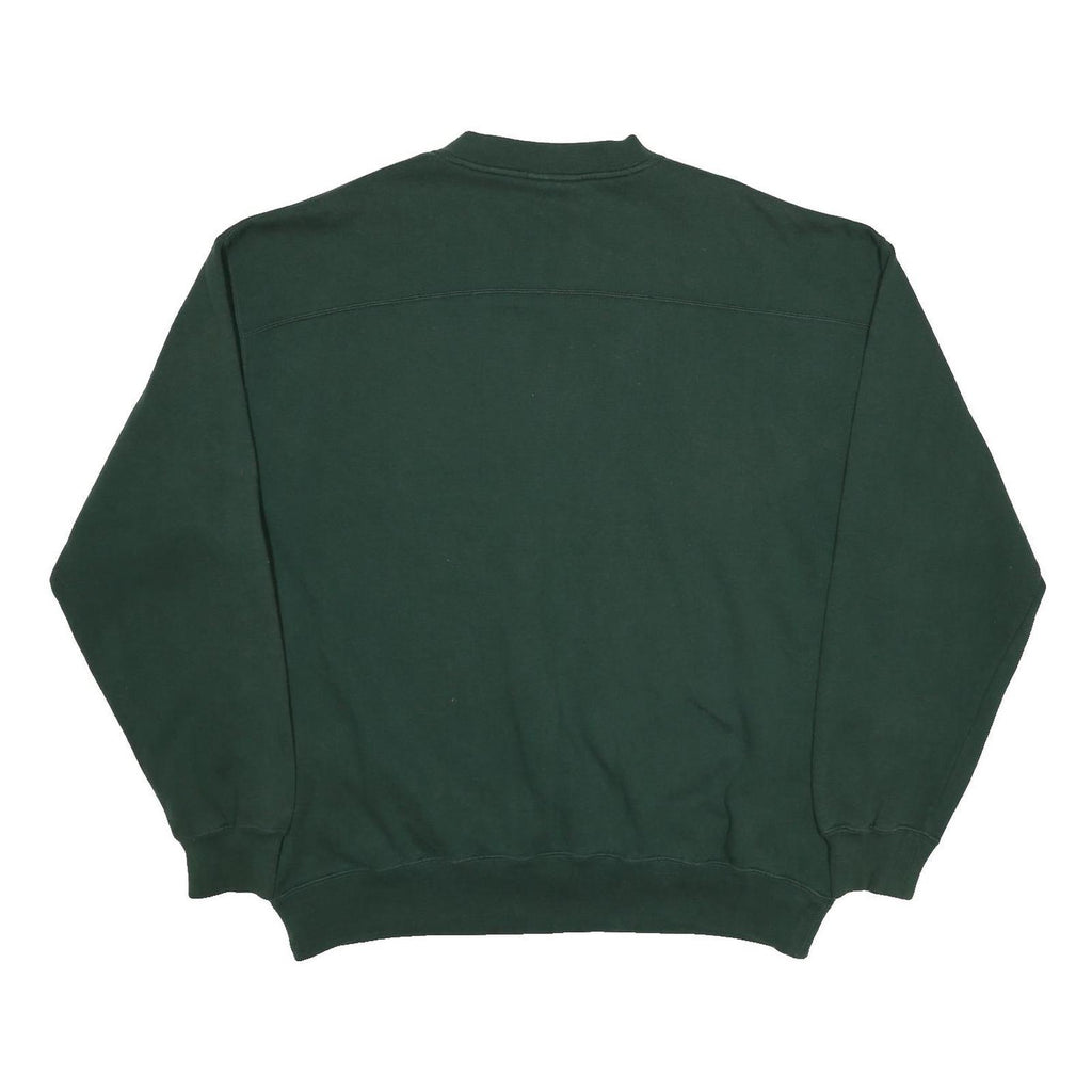 NFL Mens Green Green Bay Packers Football V-Neck XL Sweatshirt Cotton Blend