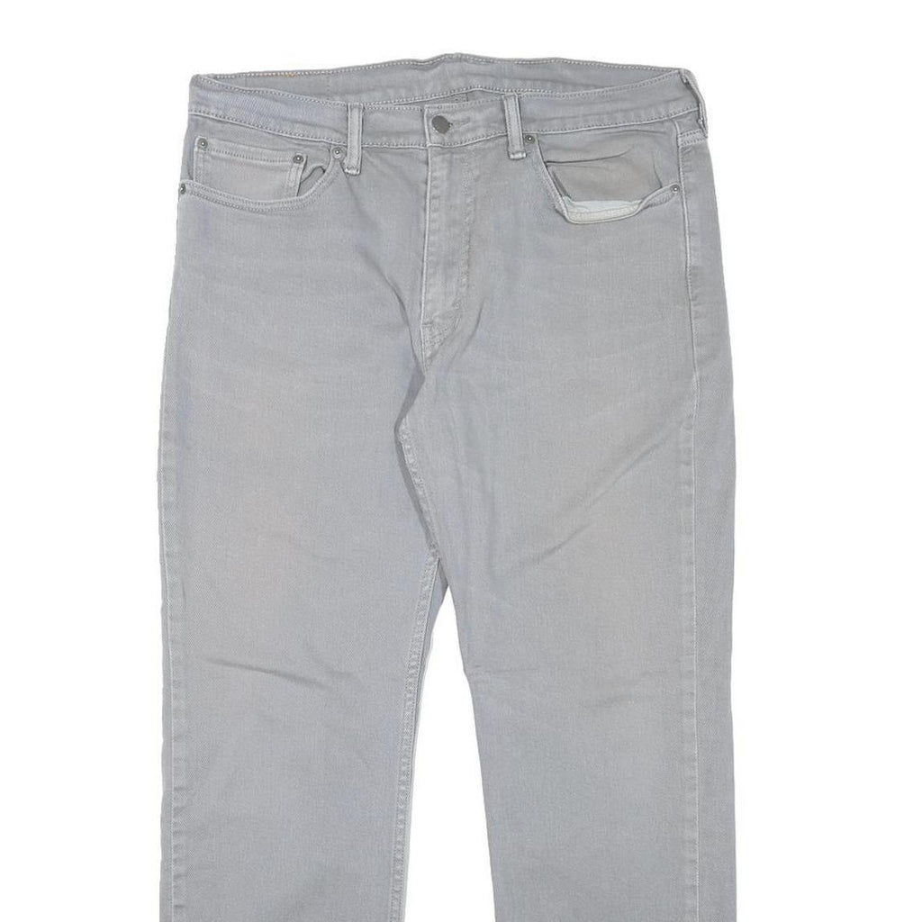 LEVI'S Mens Slim Grey Denim Jeans W36 L30 Cotton Blend Zip Classic Fit