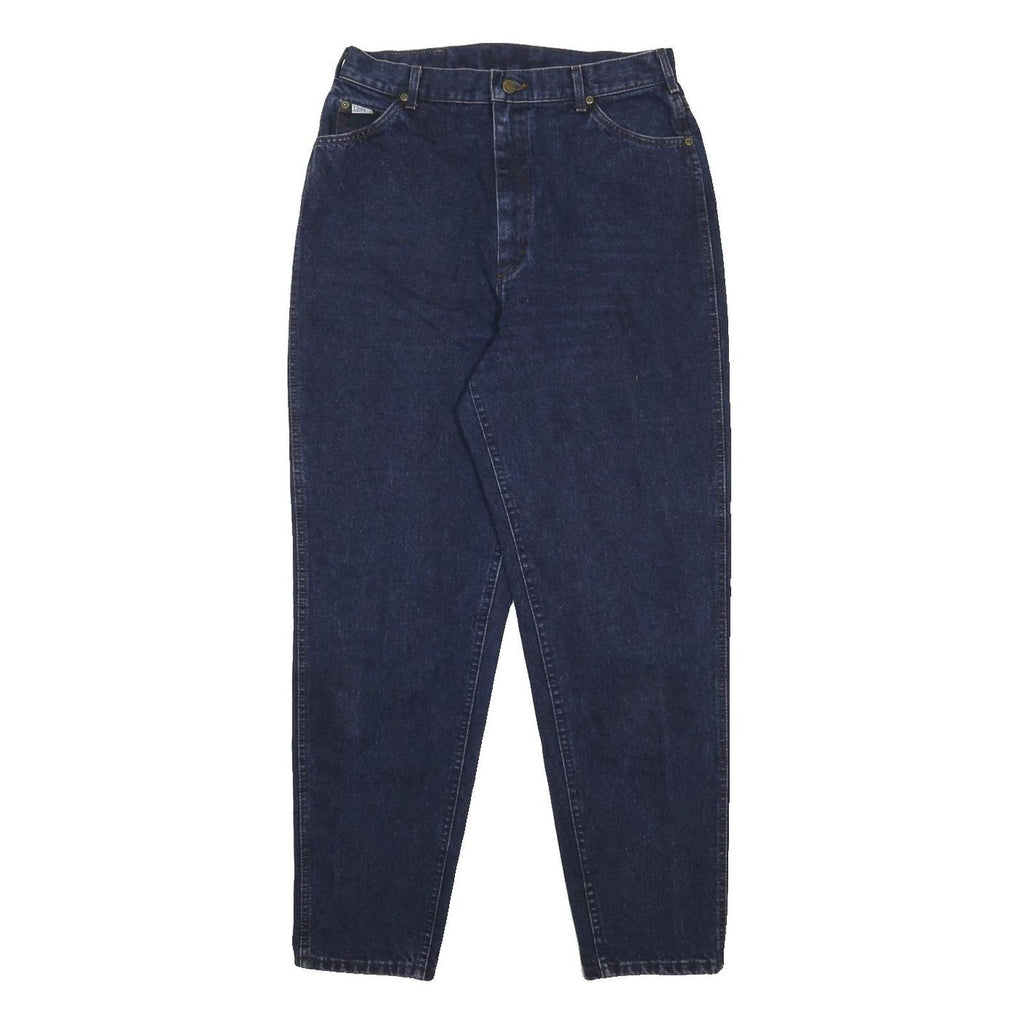 LEE Womens Relaxed Dark Blue Denim Jeans W30 L29 Classic Cotton Zip