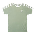 ADIDAS ORIGINALS Mens Green & White Crew Neck Short Sleeve T-Shirt S Sports