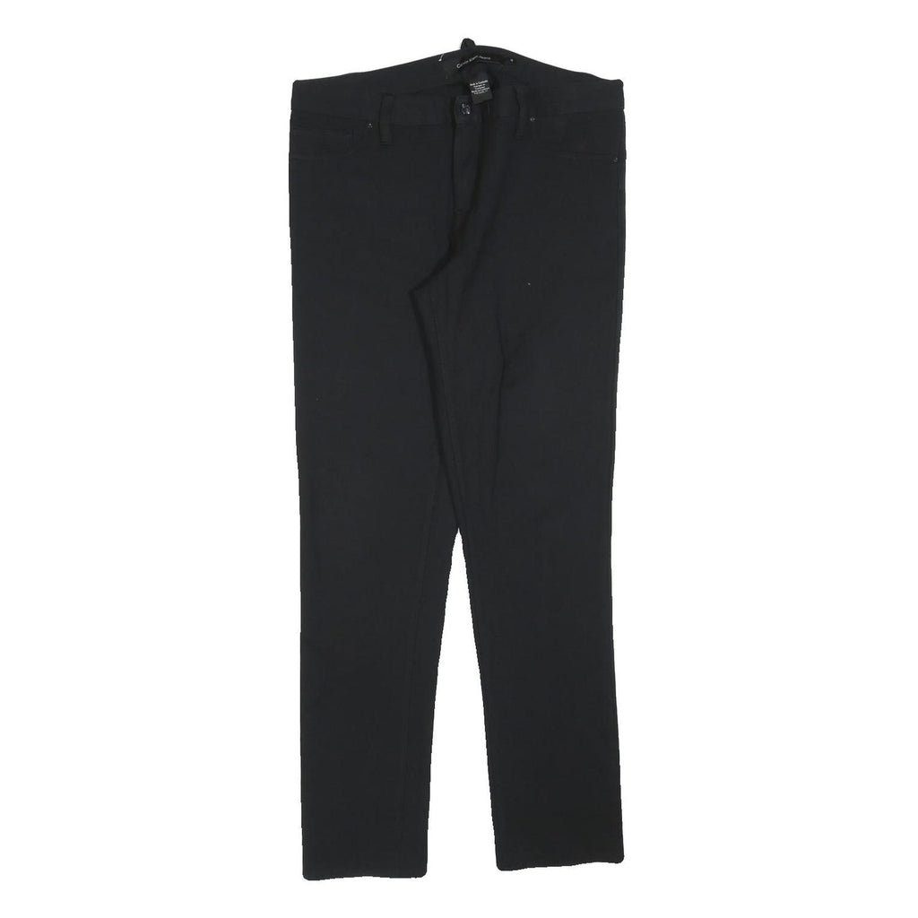 CALVIN KLEIN JEANS Womens Polyester Blend Black Slim Straight Trousers W32 L30