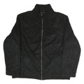 TOMMY HILFIGER Womens Black Polyester Blend Zip Jacket XL Classic Plain Zip Up