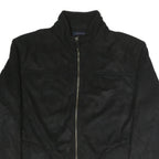 TOMMY HILFIGER Womens Black Polyester Blend Zip Jacket XL Classic Plain Zip Up