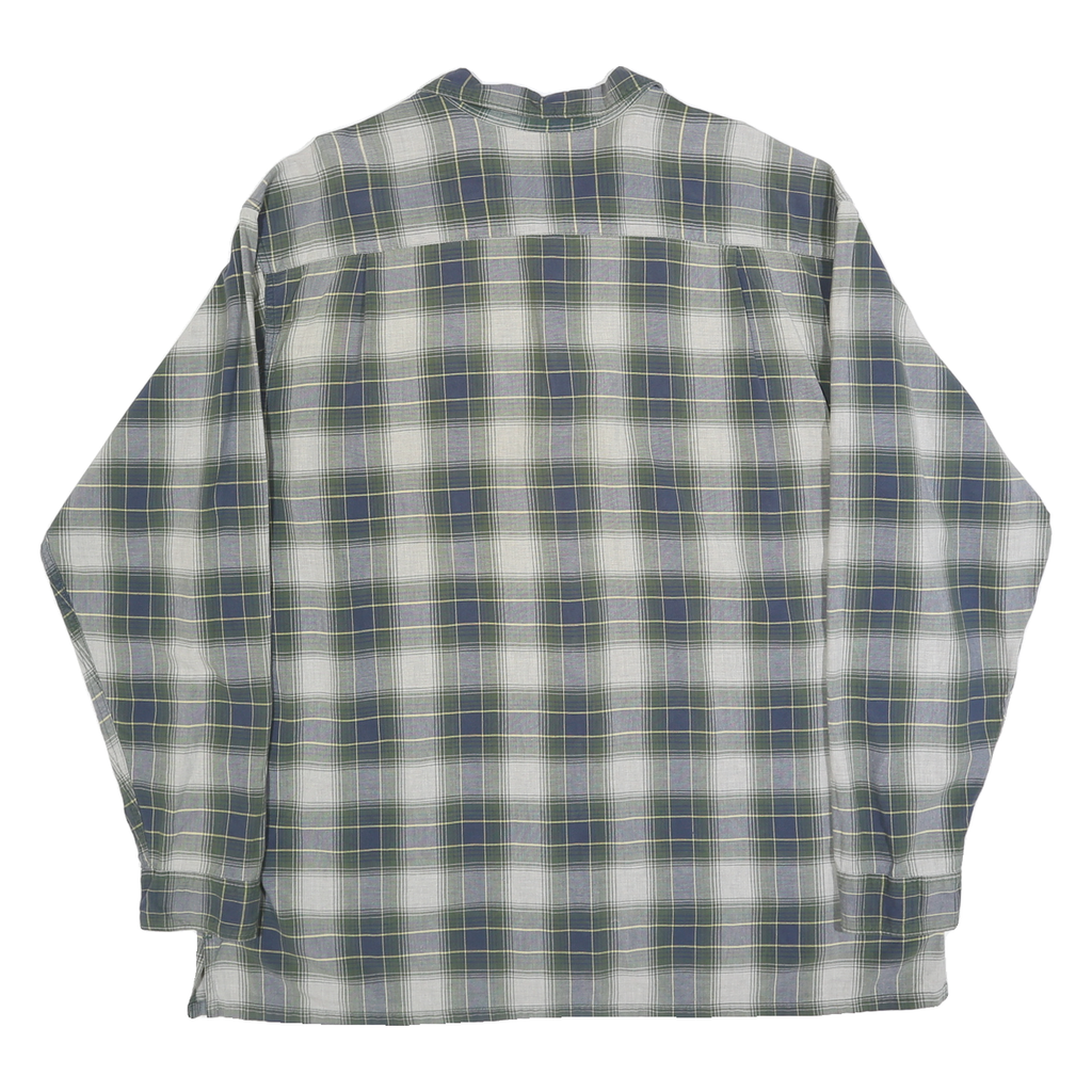 RALPH LAUREN POLO JEANS COMPANY Mens Blue & Green Checked Shirt XL Long Sleeve