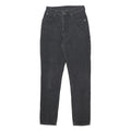 CALVIN KLEIN Womens Slim Black Denim Jeans W26 L30 Zip Cotton Casual