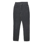 CALVIN KLEIN Womens Slim Black Denim Jeans W26 L30 Zip Cotton Casual