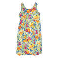 JAMS WORLD Womens Blue Floral Day Cotton Blend Sleeveless Midi XL Tropical Print