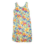 JAMS WORLD Womens Blue Floral Day Cotton Blend Sleeveless Midi XL Tropical Print