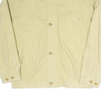 BUGATTI Mens Cream Coach Button Closure Jacket XL Polyester Blend Plain Woven