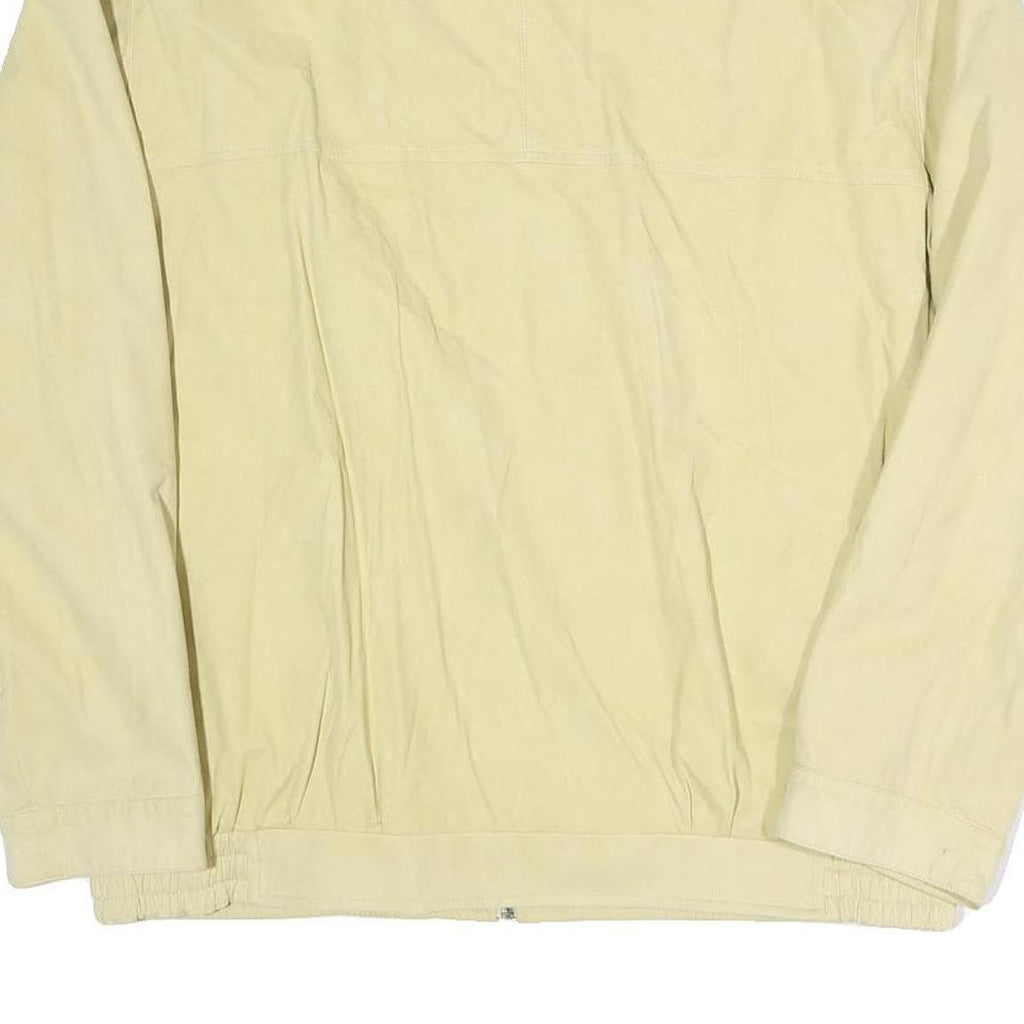 BUGATTI Mens Cream Coach Button Closure Jacket XL Polyester Blend Plain Woven