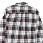 CHAPS Mens Black & White Red Check Shirt L Cotton Blend Casual Long Sleeve